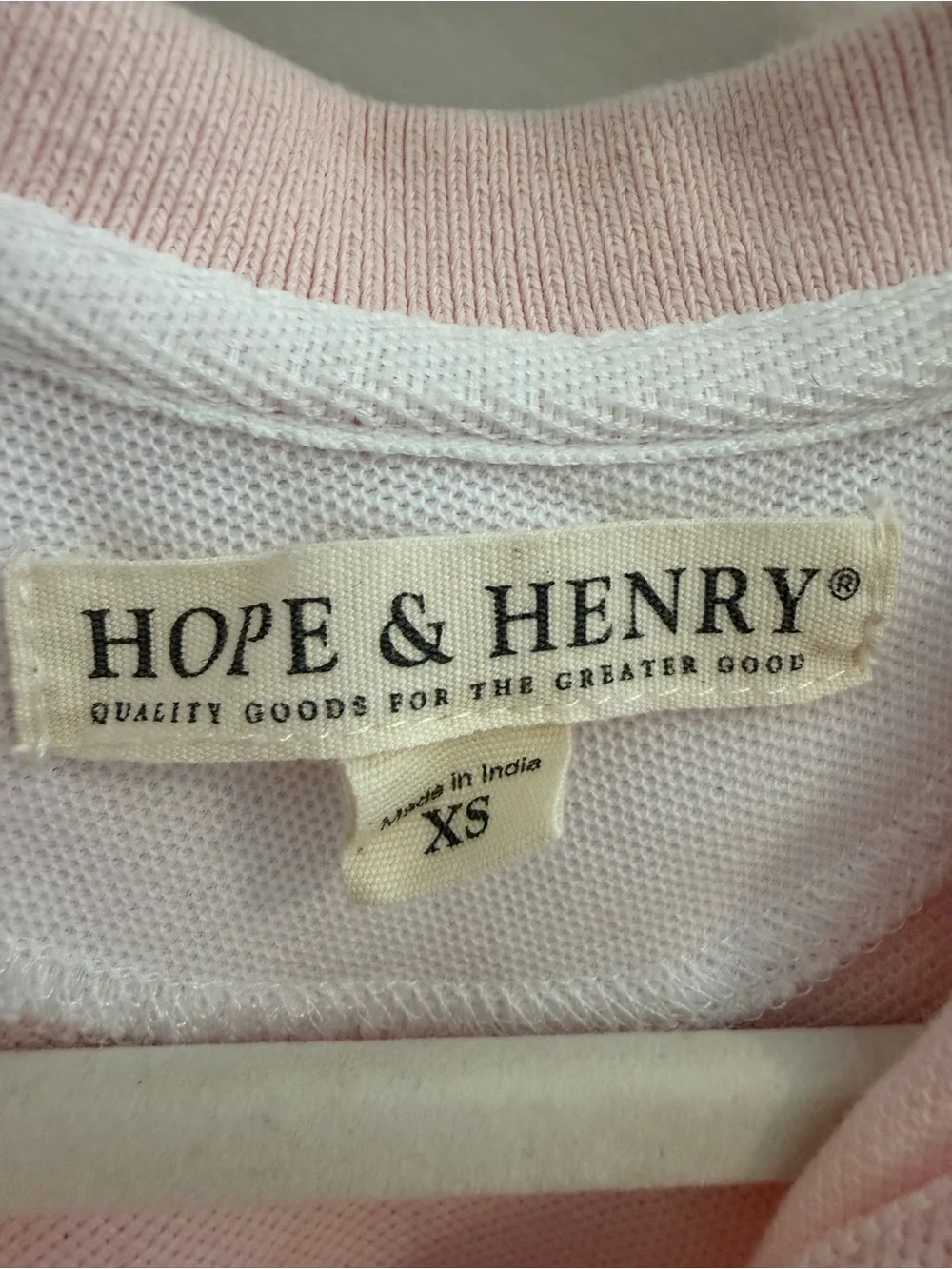 Pink Hope & Henry Polo Shirt for Boys Size XS 100% Organic Cotton - Picture 3 of 4